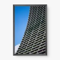 Quadro Decorativo Varandas com Folhagens – Arquitetura Moderna com Vegetação