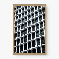 Quadro Decorativo Fachada de Janelas – Arquitetura Moderna