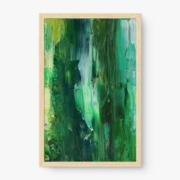 Quadro Decorativo Abstrato Pinceladas Verticais I - Loja de quadros Abstratos