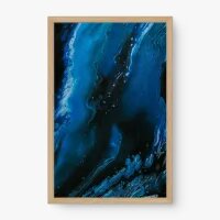 Quadro Decorativo Abstrato Pour Art III – Azul Intenso
