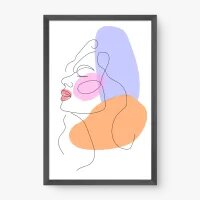 Quadro Decorativo Sketch Perfil Feminino - Quadros de sketchs