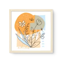 Quadro Decorativo Sketch Arranjo Floral - Quadros de sketchs