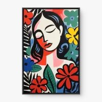 Quadro Decorativo Sketch Moça Serena - Quadros de sketchs Quadro Decorativo Sketch Moça Serena - Quadros de sketchs