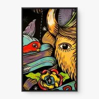 Quadro Decorativo Steer Art Touro – Arte Urbana Vibrante