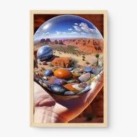 Quadro Decorativo Esfera de Vidro - Quadros surrealistas