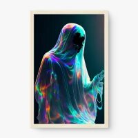 Quadro Decorativo Fantasma Holográfico - Quadros surrealistas