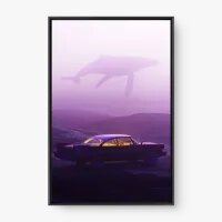 Quadro Decorativo Jubarte Voadora – Arte Surreal Poética