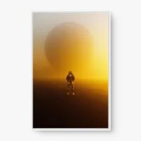 Quadro Decorativo Explorando um Planeta – Arte Surreal Cósmica