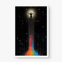 Quadro Decorativo Escala Cósmica – Arte Surreal Espiritual e Geométrica