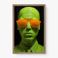 Quadro Decorativo Homem Listrado - Quadros surrealistas