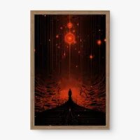 Quadro Decorativo Esferas Celestes – Arte Surreal Cósmica e Misteriosa