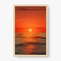 Quadro Decorativo Pôr do Sol – Beleza Natural e Calmante em Tons Dourados