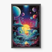 Quadro Decorativo Floresta Planetária - Quadros surrealistas Quadro Decorativo Floresta Planetária - Quadros surrealistas