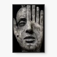 Quadro Decorativo Mão Escultura – Arte Surreal e Textura Esculpida