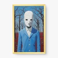 Quadro Decorativo Máscara de Gesso - Quadros surrealistas Quadro Decorativo Máscara de Gesso - Quadros surrealistas