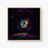 Quadro Decorativo Universo de Pinceladas – Arte Cósmica e Abstrata