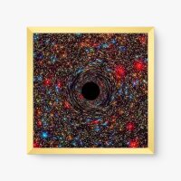 Quadro Decorativo Buraco Negro Supermassivo – Arte Cósmica e Misteriosa