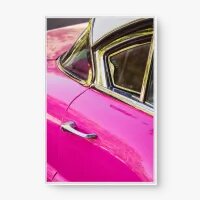 Quadro Decorativo Carro Vintage Pink | Arte Retrô