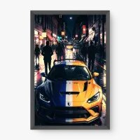 Quadro Decorativo Carro de Corrida | Arte Urbana