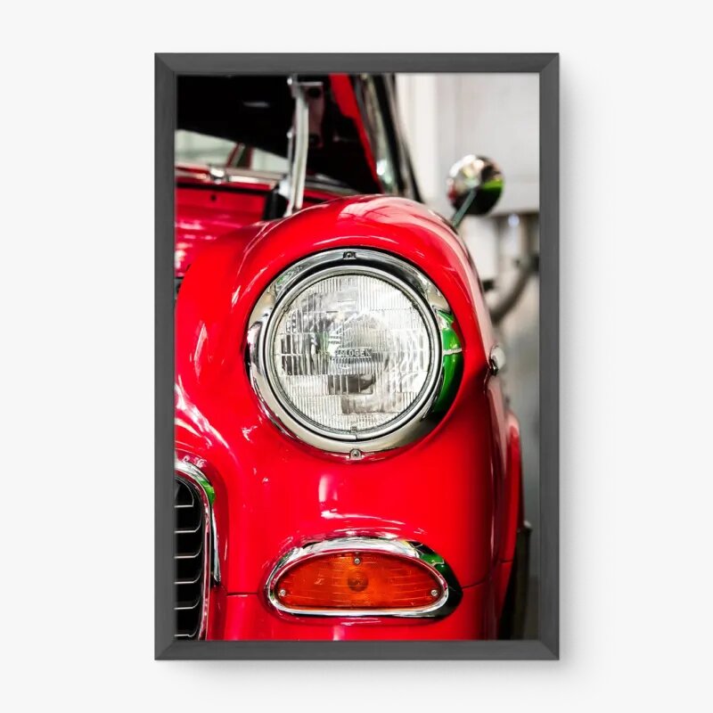Quadro Decorativo Farol Retrô – arte automotiva vintage