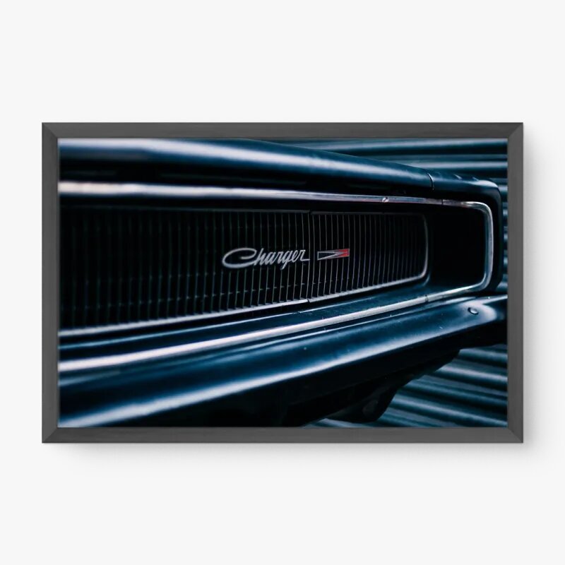 Quadro Decorativo Dodge Charger – arte muscle car clássica