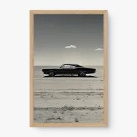 Quadro Decorativo Carro no Deserto – Arte Minimalista e Cinematográfica
