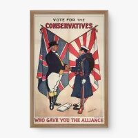 Quadro Decorativo Pôster Votação Reino Unido Vintage | Arte Retrô – Quadrart