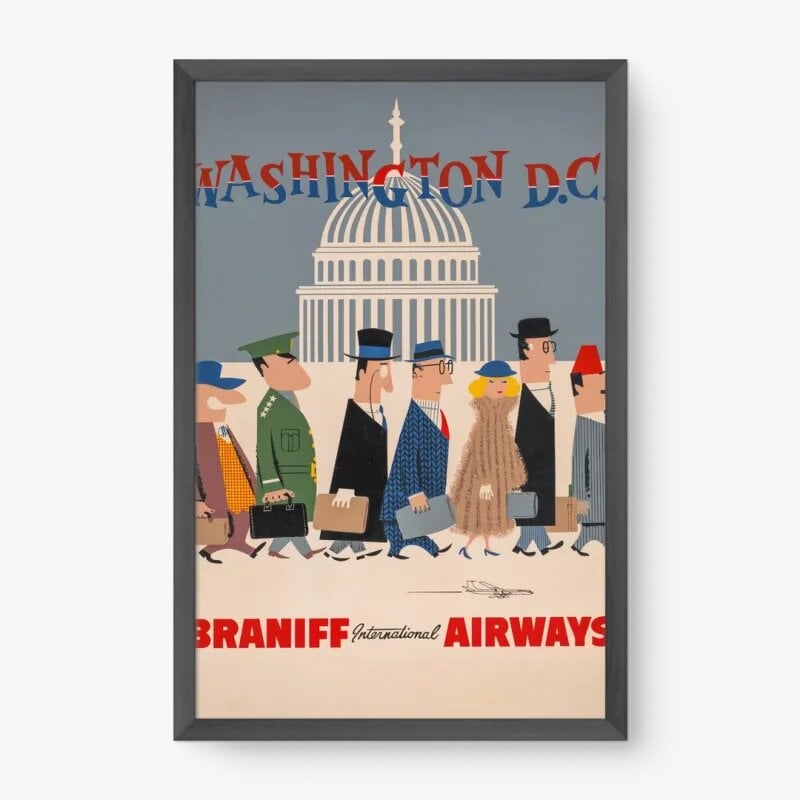 Quadro Decorativo Washington Vintage