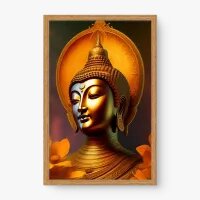 Quadro Decorativo Buda Feliz – Arte Oriental e Energia Positiva