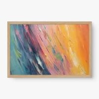 Quadro Decorativo Abstrato Pinceladas Coloridas II - Loja de quadros Abstratos Quadro Decorativo Abstrato Pinceladas Coloridas II - Loja de quadros Abstratos