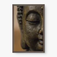 Quadro Decorativo Close Buda – Paz, Introspecção e Sabedoria Espiritual