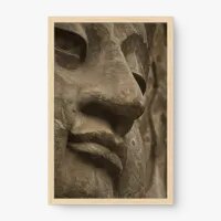 Quadro Decorativo Face do Buda – Serenidade e Sabedoria em Pedra