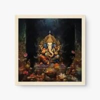 Quadro Decorativo Ganesha – Sabedoria, Prosperidade e Proteção Espiritual