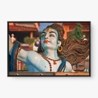 Quadro Decorativo Shiva em Rishikesh – Força Espiritual e Transcendência