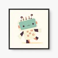 Quadro Decorativo Infantil Robozinho - Tema infantil