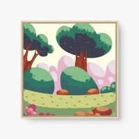 Quadro Decorativo Paisagem Serena – Quadro Infantil Paisagem