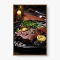 Quadro Decorativo Divino Stake – Arte Gourmet Sofisticada