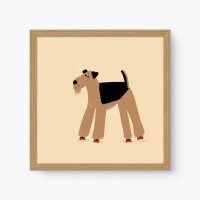 Quadro Decorativo Airedale de Patins - Tema infantil Quadro Decorativo Airedale de Patins - Tema infantil