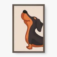 Quadro Decorativo Plenitude Dachshund - Tema infantil