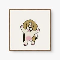 Quadro Decorativo Beagle Feliz - Tema infantil Quadro Decorativo Beagle Feliz - Tema infantil
