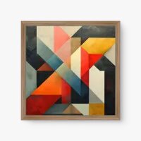 Quadro Decorativo Geométrico Formas Coloridas – Arte Moderna