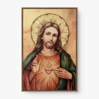 Quadro Decorativo Sagrado Coração de Jesus I – Fé e Devoção