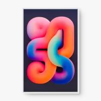 Quadro Decorativo Abstrato Delgado Colorido – Arte Moderna