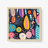 Quadro Decorativo Abstrato Microrganismos - Loja de quadros Abstratos