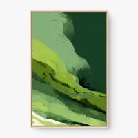 Quadro Decorativo Abstrato Tons de Verde