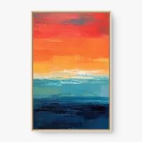 Quadro Decorativo Abstrato Entardecer – abstrato colorido moderno