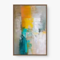 Quadro Decorativo Abstrato Pinceladas Suaves – Arte Leve e Moderna