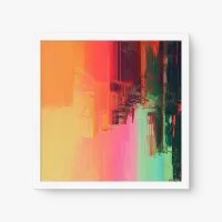 Quadro Decorativo Abstrato Pintura Glitchy – Arte Digital Vibrante