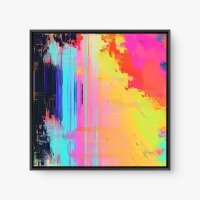 Quadro Decorativo Abstrato Glitch Art I