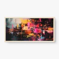 Quadro Decorativo Abstrato Glitch Art